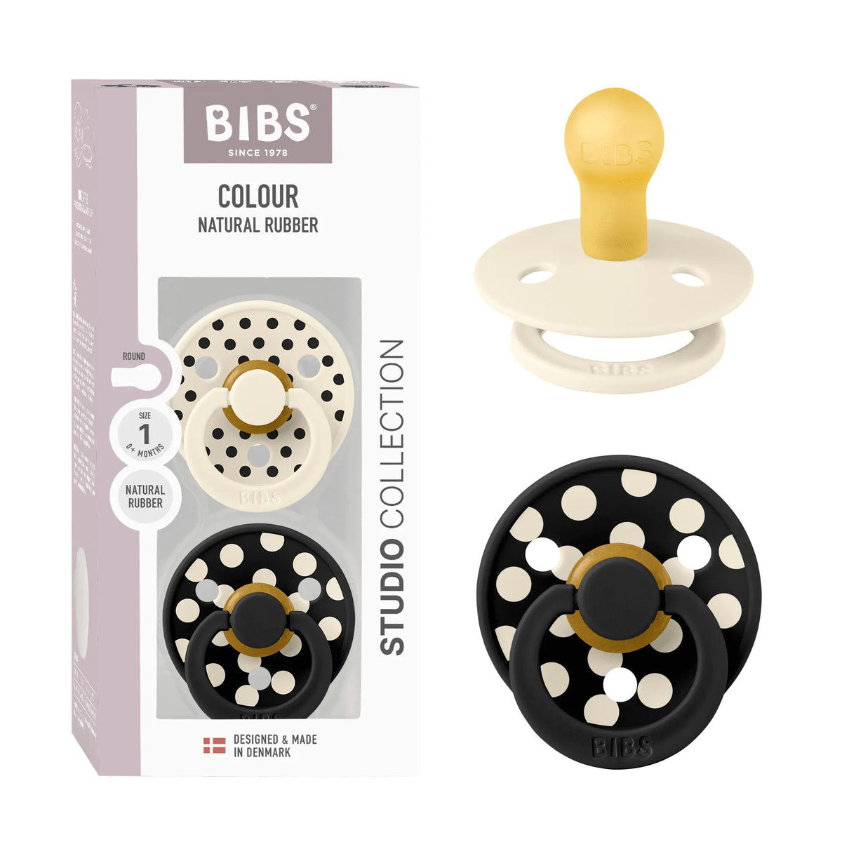 Tétines Colour STUDIO Lot de 2 - Type de tétine Rond Bibs