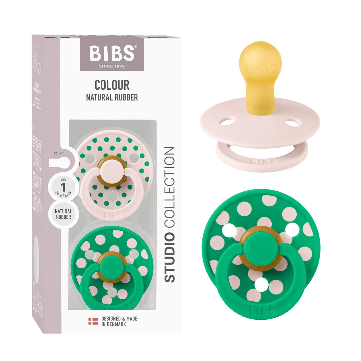 Tétines Colour STUDIO Lot de 2 - Type de tétine Rond Bibs