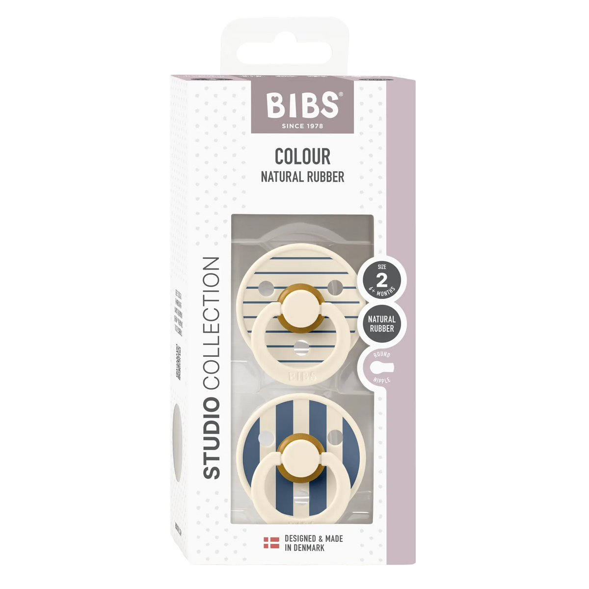 Tétines Colour STUDIO Lot de 2 - Type de tétine Rond Bibs