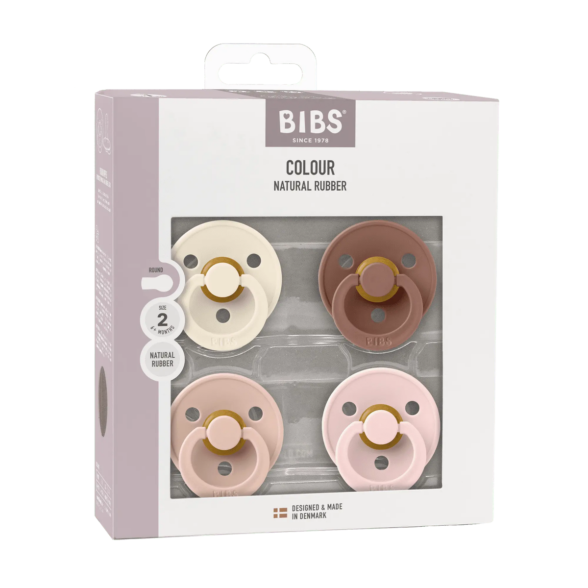 Colour Tétines Pack de 4 - Type rond Bibs