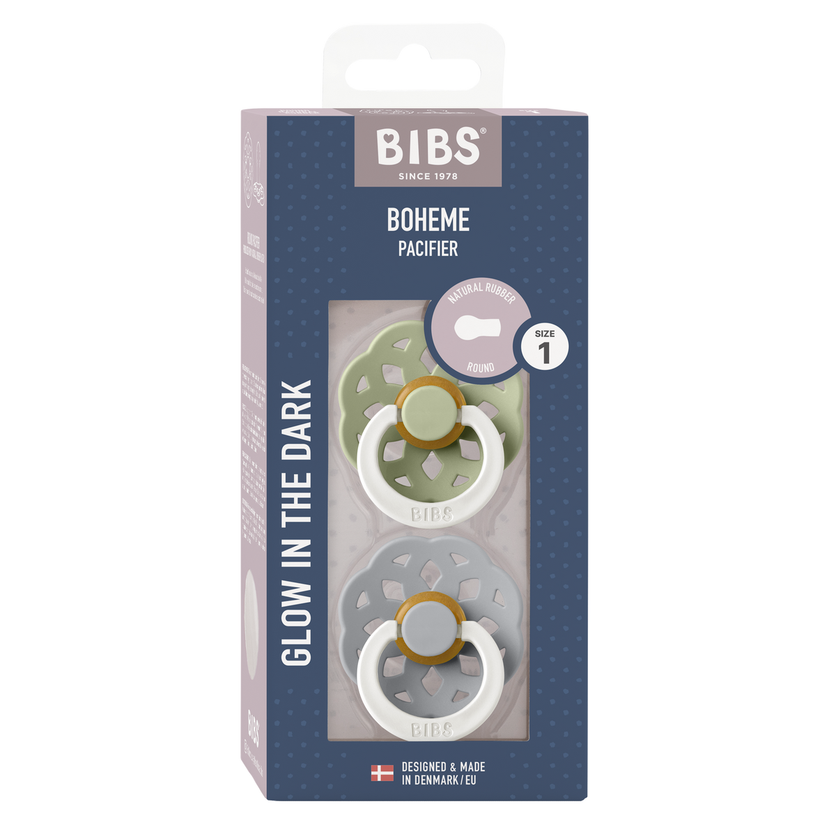 Boheme GLOW Tétines PACK 2- Type de tétine Rond Bibs