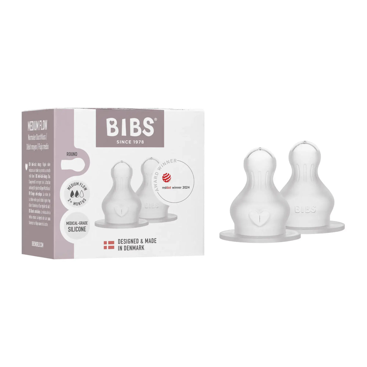 Tétines de biberon en silicone 2 Bibs