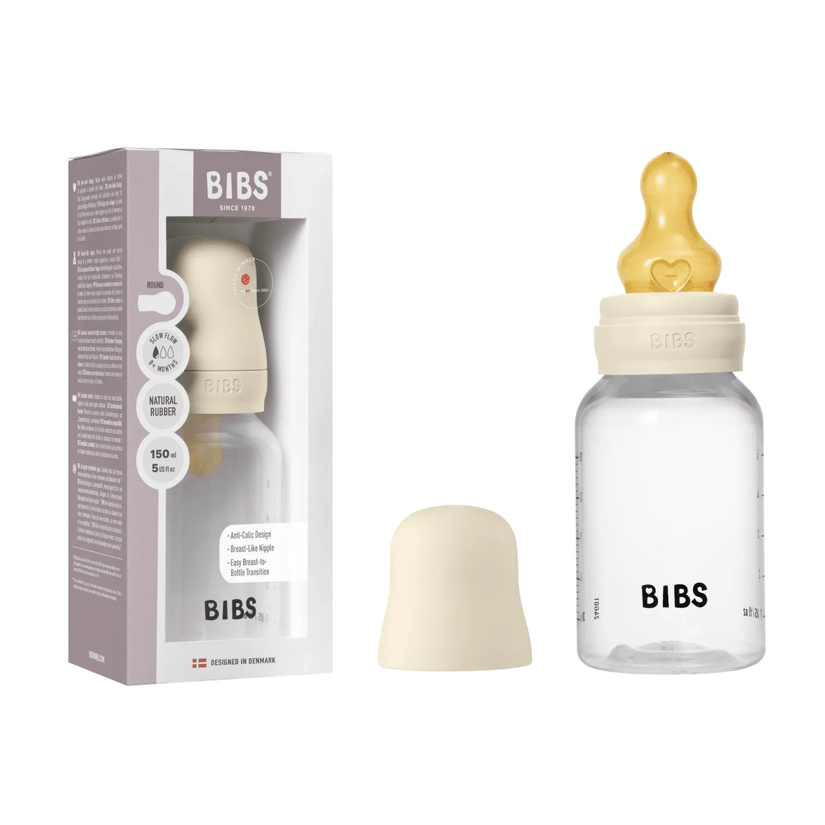 Set de biberons PP sans BPA avec tétine ronde en latex Bibs