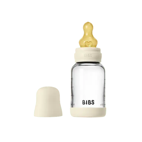 Set de biberons en verre 120ml ou 240ml avec tétine en latex Moutatchou