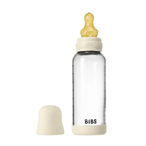Set de biberons en verre 120ml ou 240ml avec tétine en latex Moutatchou