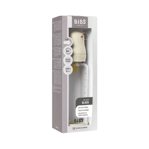 Set de biberons en verre 120ml ou 240ml avec tétine en latex Moutatchou