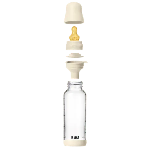 Set de biberons en verre 120ml ou 240ml avec tétine en latex Moutatchou