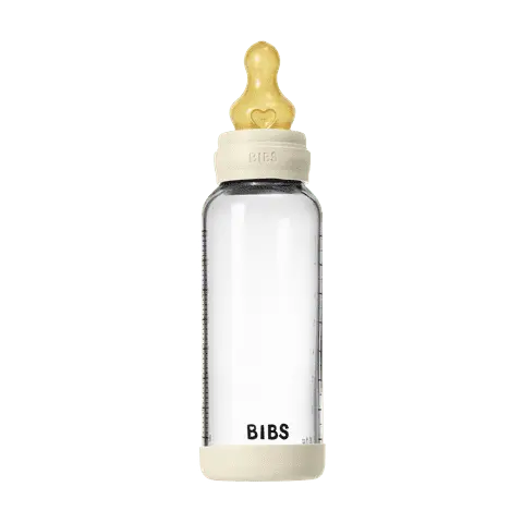 Set de biberons en verre 120ml ou 240ml avec tétine en latex Moutatchou