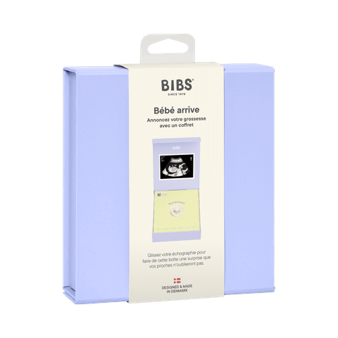 Boîte Baby on the Way - kit d'annonce grossesse Bibs