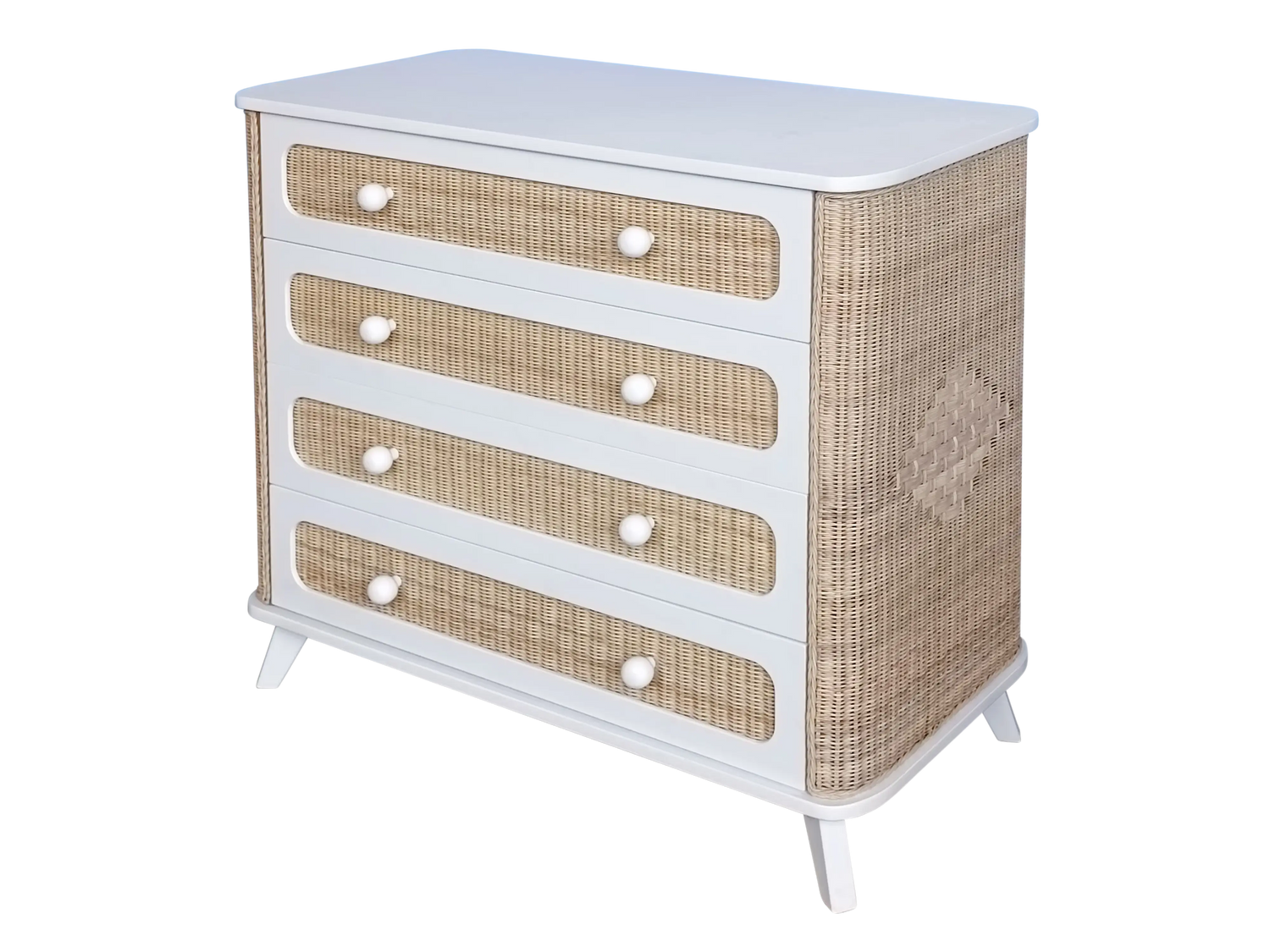 COQUILLAGE commode à langer en rotin Théo