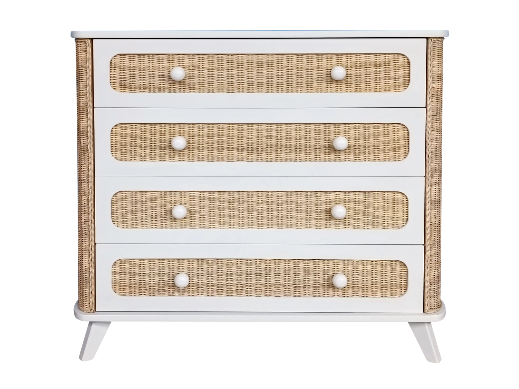 COQUILLAGE commode à langer en rotin Théo