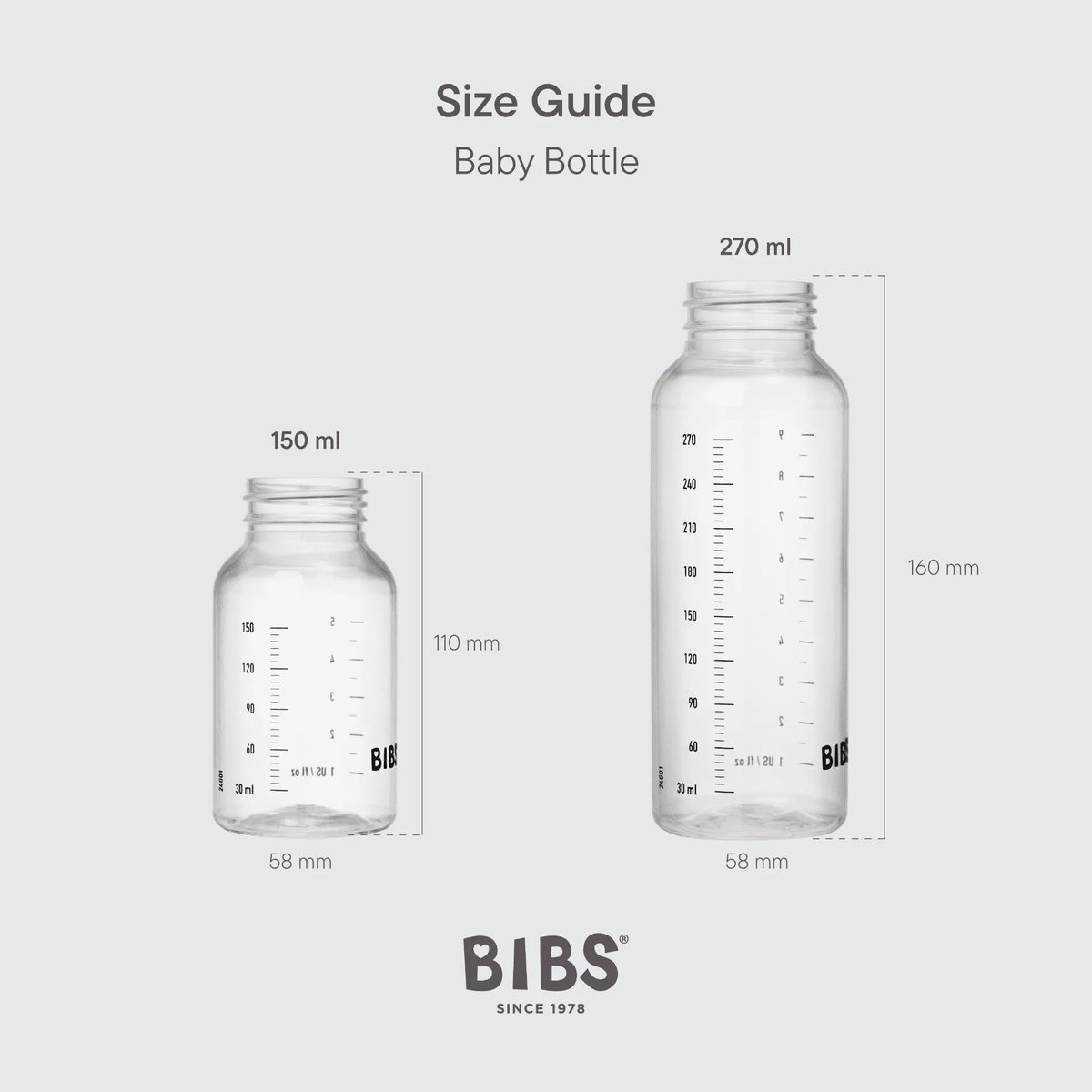 Set de biberons PP sans BPA avec tétine ronde en latex Bibs
