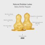 Tétines de biberon en latex 2 Bibs