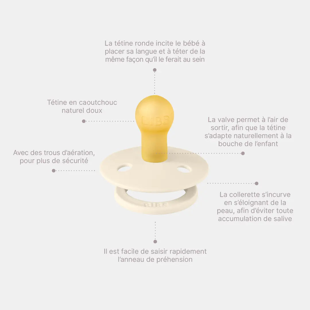 Colour Tétines Pack de 2- forme ronde Bibs