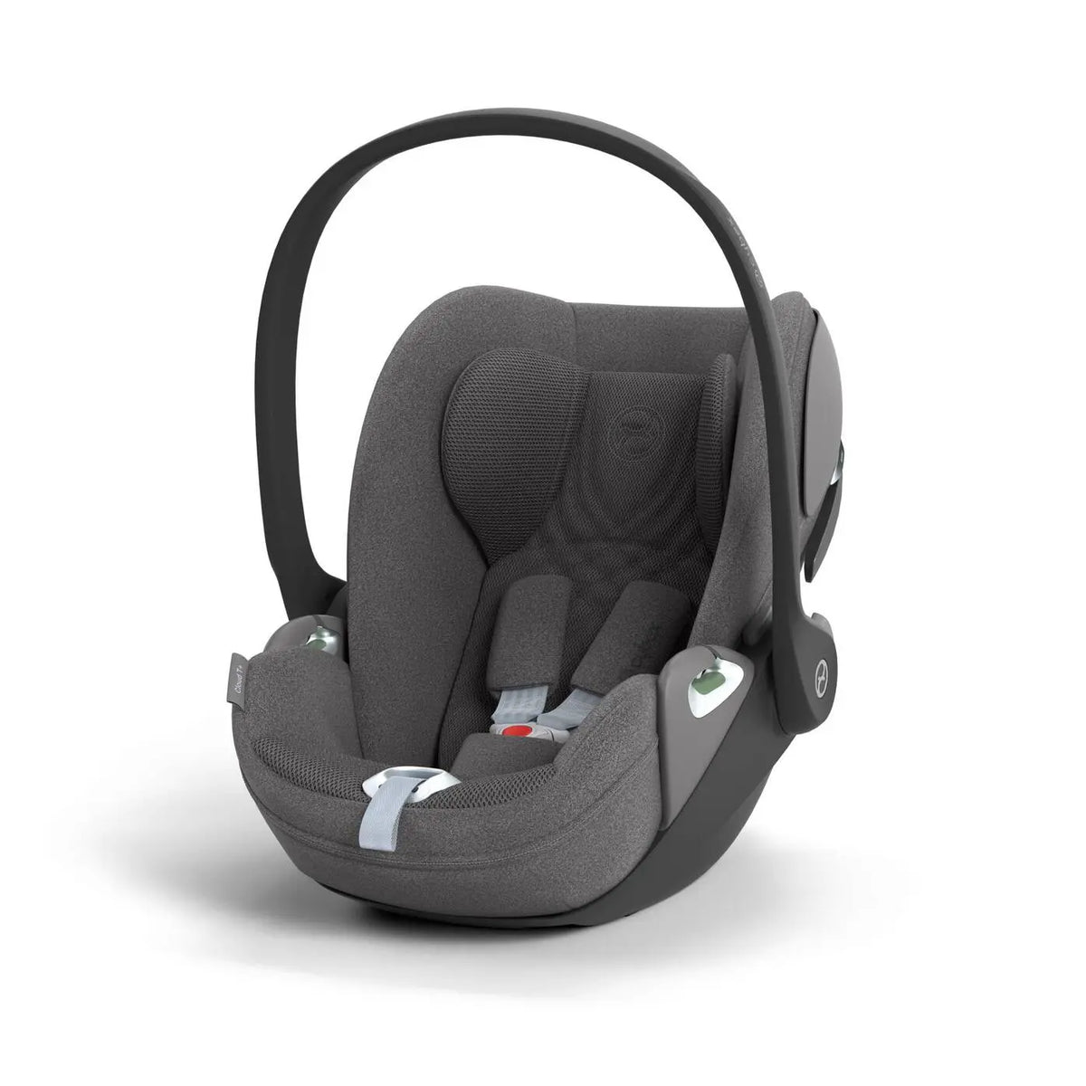 Siège-auto CYBEX Cloud T i-Size Platinum gris Mirage Grey, position en diagonale face à l’utilisateur
