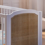 Lit Hermione style Louis XVI en rotin & bois massif coloris Neige Théo