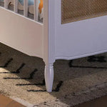 Lit Hermione style Louis XVI en rotin & bois massif coloris Neige Théo