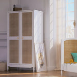 Chambre Hermione en bois massif & rotin Théo