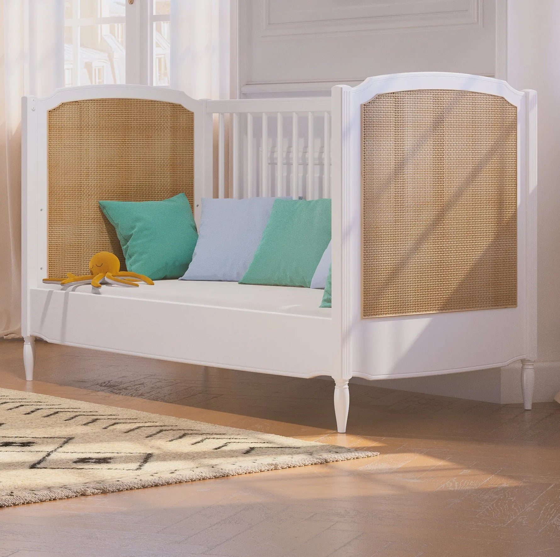 Chambre Hermione en bois massif & rotin Théo