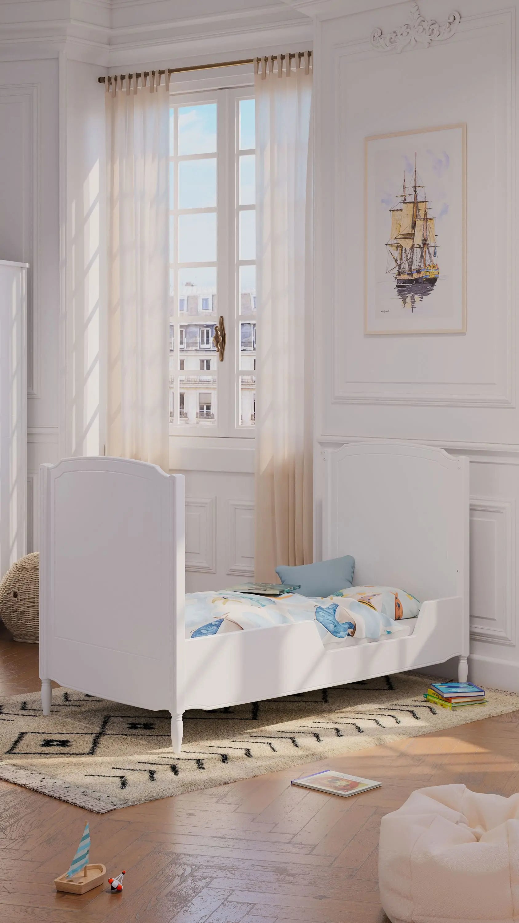 Lit bébé évolutif Lafayette Neige - Moutatchou