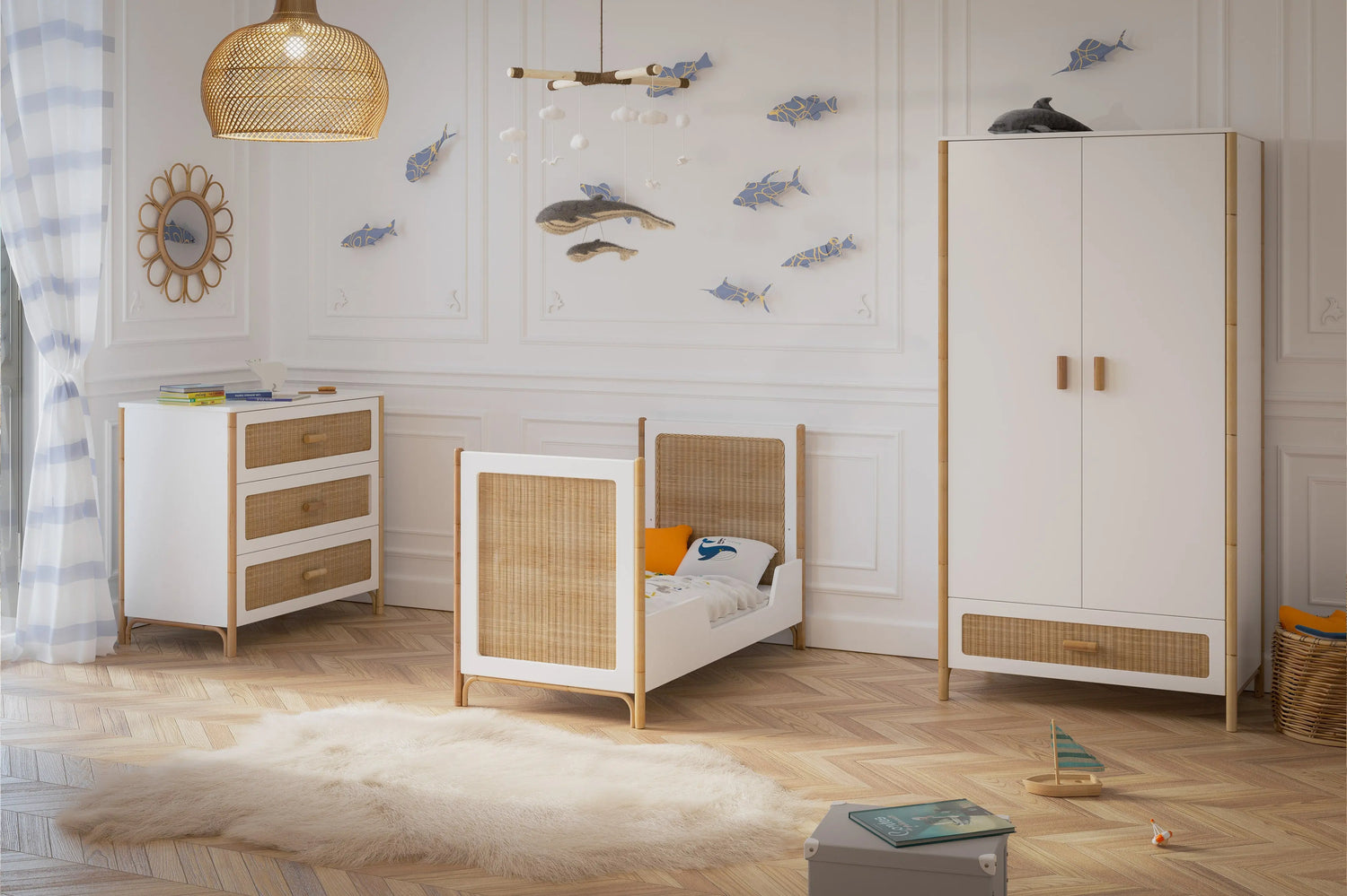 Lit bébé évolutif Océania Neige